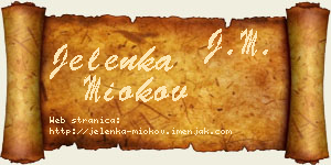 Jelenka Miokov vizit kartica